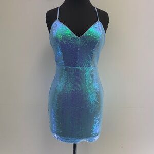 NEW Iridescent Sequin Short Dress
